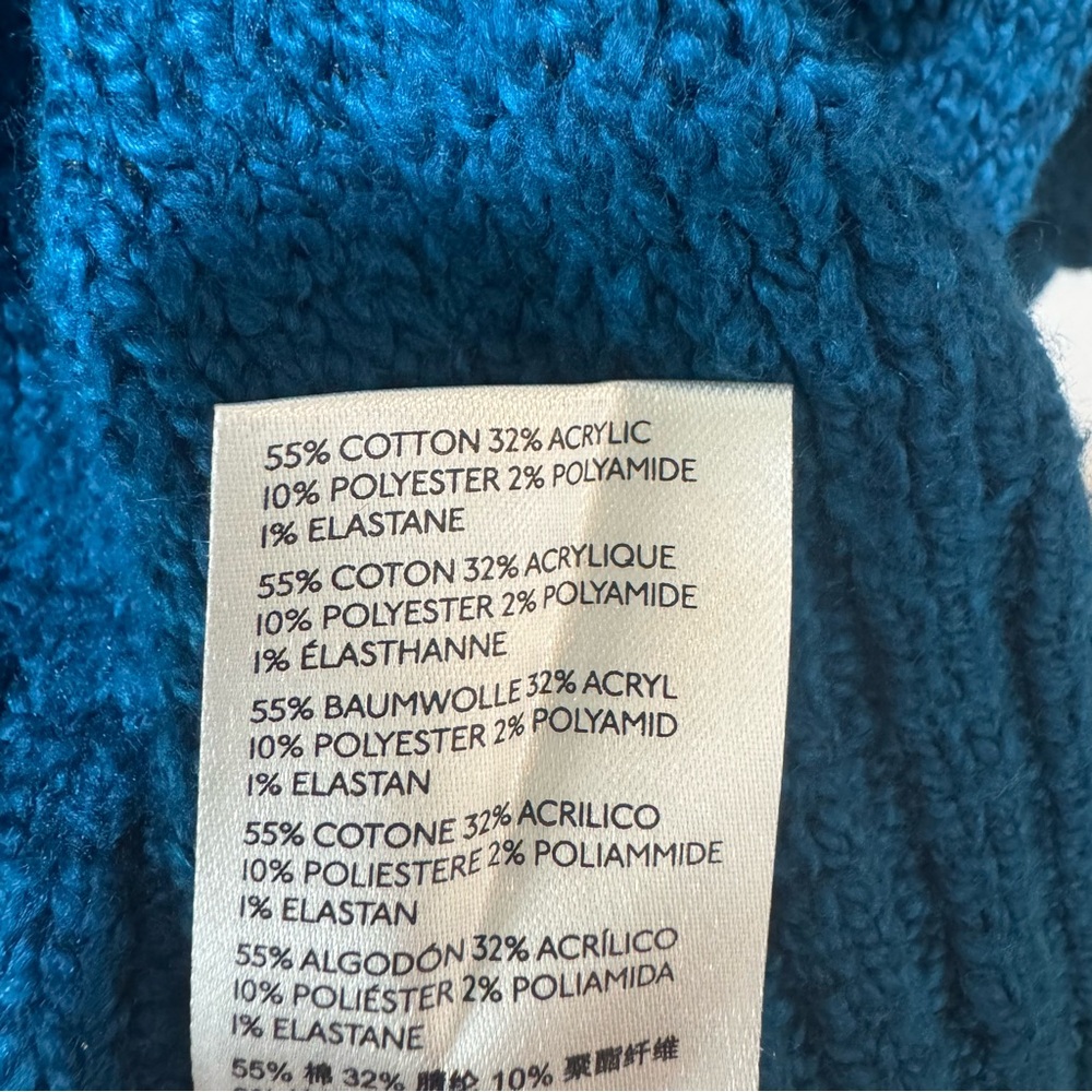 Free People Brookside Tunic Oversized Sweater Teal Size S - Picture 11 of 11